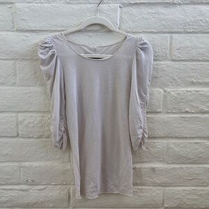 Light Lavender Puff Sleeve Top